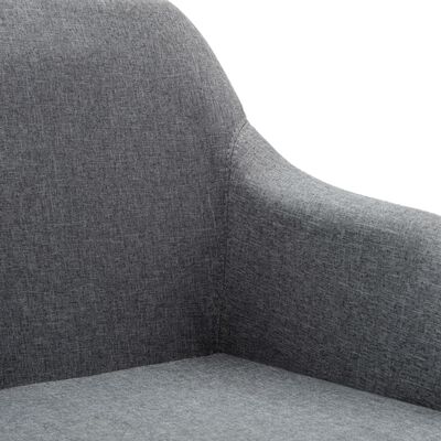 vidaXL Swivel Dining Chairs 4 pcs Light Gray Fabric