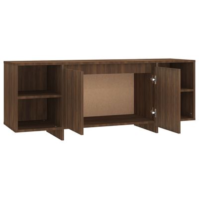 vidaXL TV Cabinet Brown Oak 51.2"x13.8"x19.7" Engineered Wood