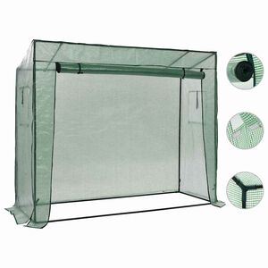 vidaXL Greenhouse Green Powder-coated steel 78.7 x 31.5 x 68.1 in