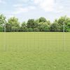 vidaXL Fence with Post Silver 3.94 x 82.02 ft Steel