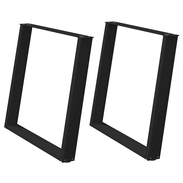 vidaXL Dining Table Leg Black Powder-coated steel Standard