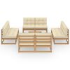 vidaXL Garden Lounge Set Honey brown Solid pine wood Modular