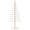vidaXL Wooden Christmas Tree Natural Wood Solid pine wood, Bamboo