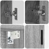 vidaXL Bathroom Furniture Set 4 pcs Grey sonoma Engineered wood