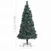 vidaXL Artificial Christmas Tree Green with white tips PET, steel