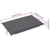 vidaXL Sun Lounger Anthracite Solid Acacia Wood, Fabric (100% Polyester)