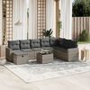 vidaXL Garden Sofa Set Light Grey, Transparent (Tabletop)