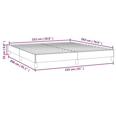 vidaXL Bed Frame Light Gray 59.8"x79.9" Queen Velvet