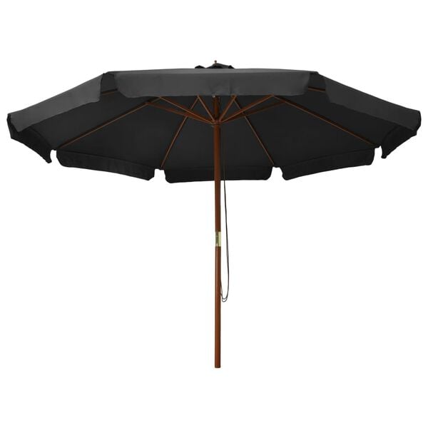 vidaXL Garden Parasol Anthracite Polyester Large Foldable