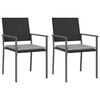 vidaXL Garden Dining Set Black