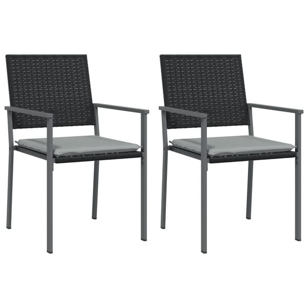 vidaXL Garden Dining Set Black