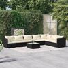 vidaXL Garden Lounge Set Black PE rattan Large Modular
