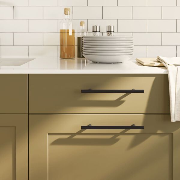 vidaXL Cabinet Handle Set of 20 Black Stainless Steel