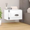 vidaXL Wall-mounted Bedside Cabinet White Engineered wood