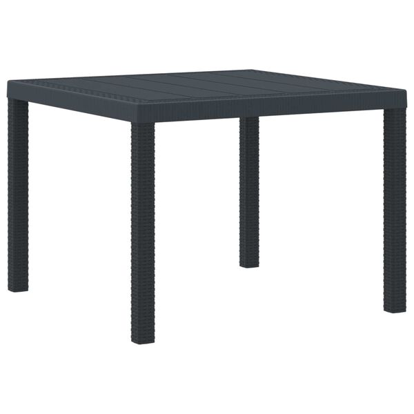 vidaXL Garden Dining Table Anthracite 39.37 x 39.37 x 28.74 in