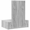 vidaXL Dressing Table Grey 23.62 x 15.75 x 27.56 in Engineered Wood