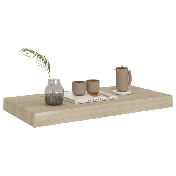 vidaXL Wall Shelf Oak Honeycomb MDF 19.7 in x 9.1 in x 1.5 in