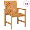 vidaXL Garden Dining Chairs 8 pcs Brown 59 x 62.5 x 89 cm