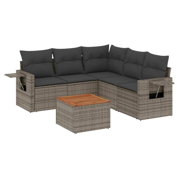 vidaXL Garden Sofa Set Grey and Dark Grey