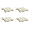 vidaXL Chair Cushion Set of 4 Cream White Oxford Fabric Medium