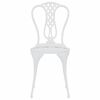 vidaXL Bistro Set White Cast Aluminum Small Durable Bistro Set Round