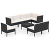 vidaXL Garden Lounge Set Black