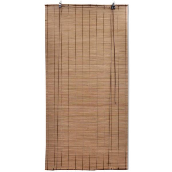 vidaXL Roller Blind Bamboo 55.1"x86.6" Brown