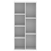 vidaXL Bookcase White Engineered wood 19.7x9.8x41.3 in Bookcase