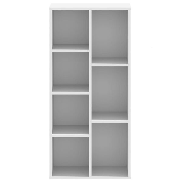 vidaXL Bookcase White Engineered wood 19.7x9.8x41.3 in Bookcase