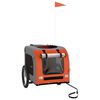 vidaXL Pet Bike Trailer Orange Oxford fabric Small Durable