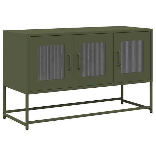 vidaXL TV Cabinet Olive Green Cold-rolled Steel Small TV Cabinet