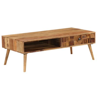 vidaXL Coffee Table Solid Sheesham Wood with Honey Finish 43.3"x19.7"x14.6"