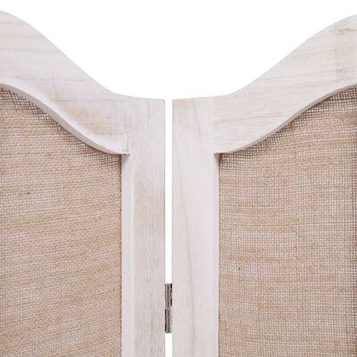 vidaXL 5-Panel Room Divider White 68.9"x65" Fabric