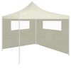 vidaXL Gazebo Sidewall with Windows 19.7'x6.6' Cream