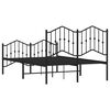 vidaXL Bed Frame Black Powder-Coated Steel 47.2 x 78.7 in Bed Frame