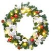 vidaXL Christmas Wreath Green, Silver, Red, White PVC 23.6 in diameter