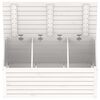 vidaXL Garden Box White Solid pine wood Medium Garden Box Rectangular