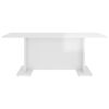 vidaXL Coffee Table High gloss white Engineered wood Medium Stylish
