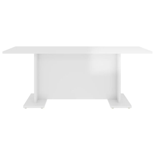 vidaXL Coffee Table High gloss white Engineered wood Medium Stylish