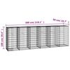 vidaXL Gabion Wall with Covers Galvanized Steel 118"x19.7"x39.4"