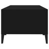 vidaXL Coffee Table Black Engineered wood, metal 35.4 x 19.7 x 14.4 in