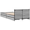 vidaXL Bed Frame Gray Sonoma Engineered wood, steel Small Single