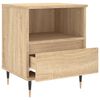 vidaXL Bedside Cabinet Set of 2 Sonoma oak Engineered wood, metal Medium