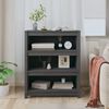 vidaXL Book Cabinet Grey Solid pine wood Medium Book Cabinet