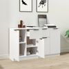 vidaXL Sideboard Set of 2 White Engineered Wood Medium Sideboard