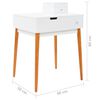 vidaXL Dressing Table White and Brown MDF, Glass, Pinewood, Metal Medium
