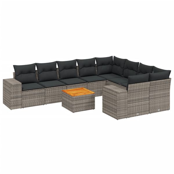 vidaXL Garden Sofa Set Grey