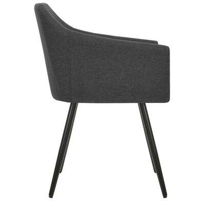 vidaXL Dining Chairs 6 pcs Dark Gray Fabric