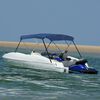 vidaXL 3 Bow Bimini Top Blue 72"x77.2"x53.9"