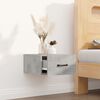 vidaXL Wall-mounted Bedside Cabinet Concrete Grey Engineered Wood